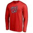 thumbnail image 2 of Men's Red Washington Nationals Static Logo Long Sleeve T-Shirt, 2 of 3