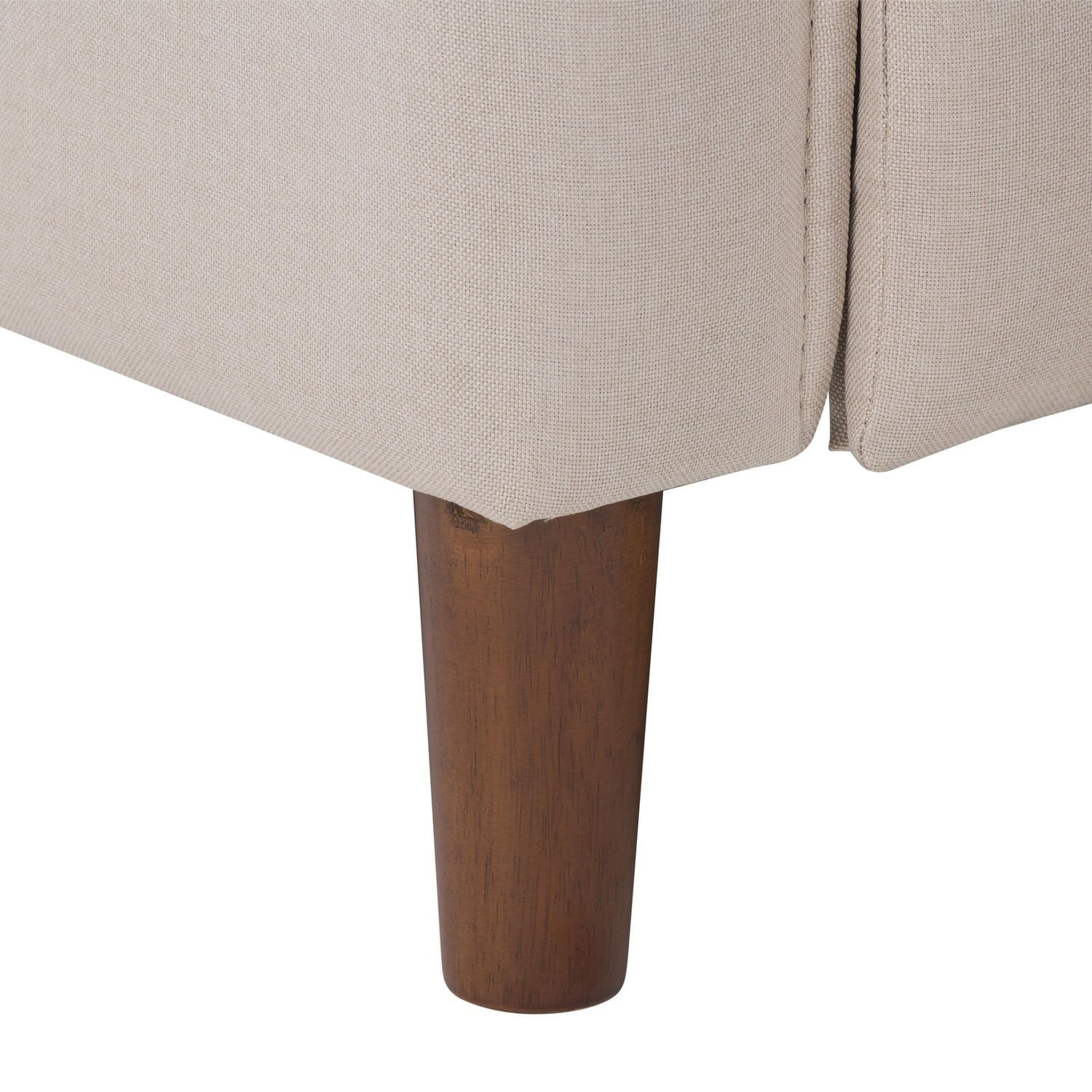 CorLiving Alder Upholstered Indoor Push Back Manual Recliner with Wood Legs