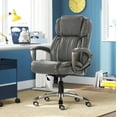 thumbnail image 2 of Serta® Garret Executive Office Chair, Ergonomic Lumbar Support, Semi-Plush Cushion, Body Pillows, Gray, 2 of 17