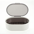 thumbnail image 3 of 1 Pc Portable Soap Dish Double Layer Clear Gray Soap Dish for Bathroom 5.91"x4.33"x2.17", 3 of 6