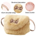 thumbnail image 3 of Mini bolsos de hombro peludos con nudo de lazo encantador para niños y niñas, bolsos cruzados, 3 of 6