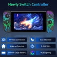 thumbnail image 2 of Wireless Controller for Nintendo Switch with Wrist Strap,Left and Right RGB Joypad Controllers Compatible with Switch/OLED/Lite,Support Dual Vibration/6-Axis Gyro/Motion Control/Wake-up(Sunburst), 2 of 6