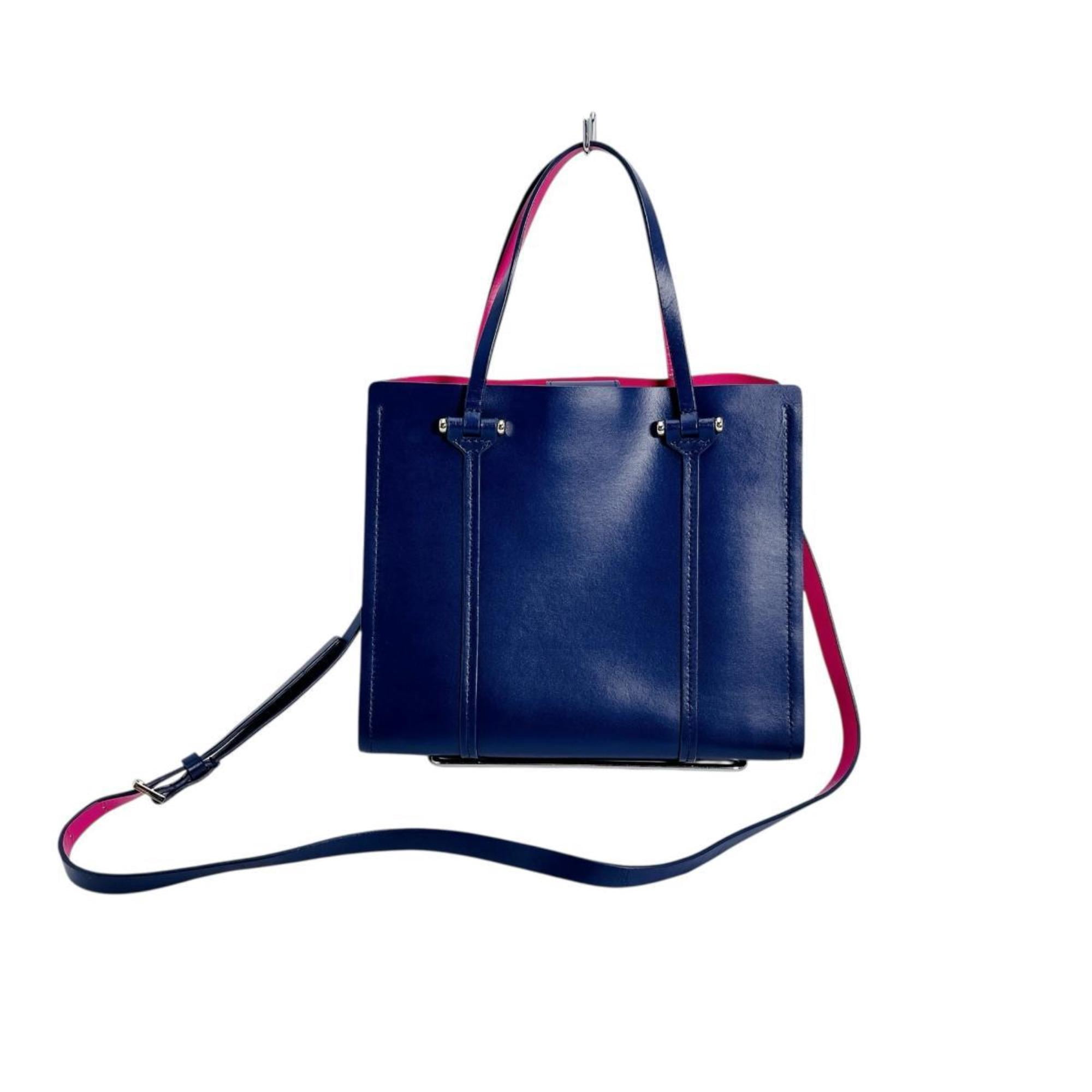Pre-Owned Kate Spade Handbag 2WAY Bag Elodie Arbor Small Leather Blue x Pink (Good)