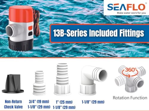 SEAFLO 12V 13B Series 800 GPH Automatic Water Sensing Bilge Pump