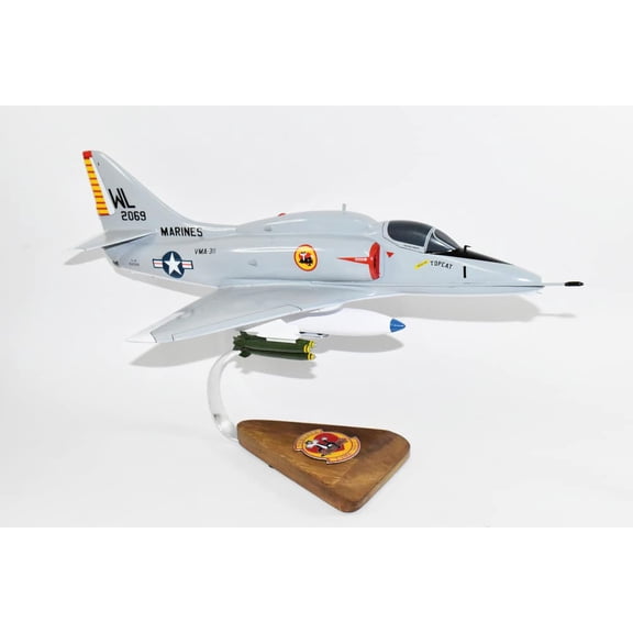 VMA-311 Tomcats 152069 1970 A-4E Model, 1/27th Scale, Mahogany, Marines