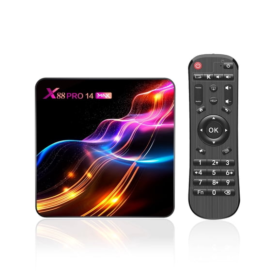 X88 Pro 14 Max Android TV Box, RK3528 Octa-Core, 2GB RAM 16GB ROM, Android 14, Wi-Fi 6, BT5.2, 8K Ultra HD, HDR10 , Voice Remote Control