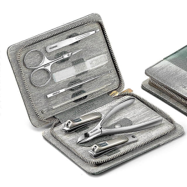 Stainless Steel Manicure Sets Pedicure Kits Personal Care Tools with PU Leather Case