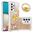 thumbnail image 1 of Funda para Samsung Galaxy A53 5G con Brillo Líquido Flotante, Purpurina, Parachoques y Anillo Giratorio Soporte, 1 of 5