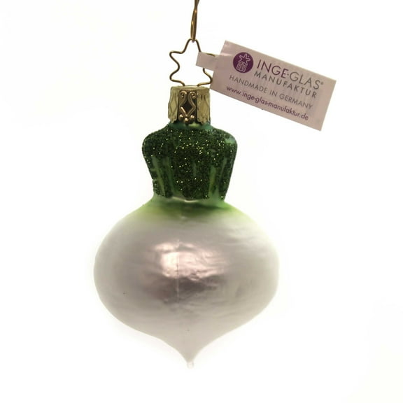 White Radish - 3.25 Inch, Glass - Ornament Vegatable Fruit 10147S018