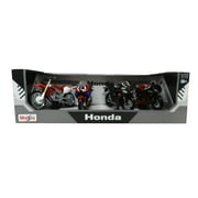 Maisto 1:12 Scale Diecast Honda Motorcycles / Motorbikes - Set of 4