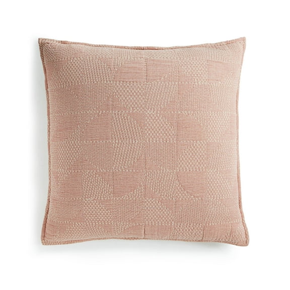 Oake Geo Stitch European Sham, 26 X 26, Terracotta