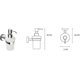 thumbnail image 2 of Liquid Soap Dispenser And Stand, Frosted Glass, Wall Mounted, Stainless Steel Polished Fin, 2 of 3
