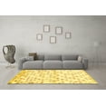thumbnail image 3 of Ahgly Company Machine Washable Indoor Square Southwestern Yellow Country Area Rugs, 3' Square, 3 of 4