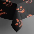thumbnail image 4 of Spooky Pumpkin Faces Halloween Pattern Rectangle Tablecloth 60"x120",Waterproof Polyester Rectangle Table Cloth, Wipeable Spillproof Polyester Tablecloth for Dining, Camping, Indoor and Outdoor, 4 of 6