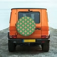 thumbnail image 4 of Haiem Spare Tire Cover , Wheel Cover with 60s and 70s Style printed, Camper Spare Tire Cover Fit for Jeep Wrangler Rv SUV Truck Travel Trailer-15 inch, 4 of 9