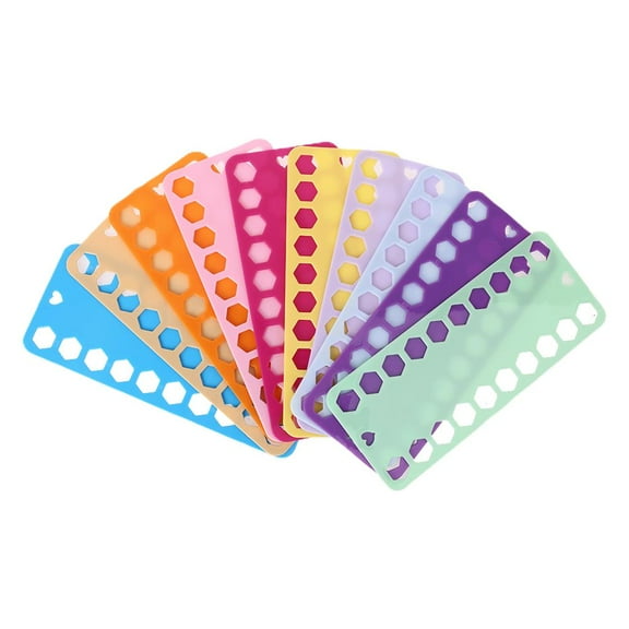 Tizuqe 10pcs Embroidery Floss Thread Bobbins Plastic for Cross Stitch Spool Storage Board Card Organizer Holder