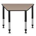thumbnail image 3 of Regency 36" x 23" x 19" Trapezoid Height Adjustable School Desk- Beige, 3 of 6