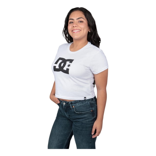 Playera Dc Shoes Mujer Dc Big Logo Crop Blanco Dcfw24ct102 blanco L