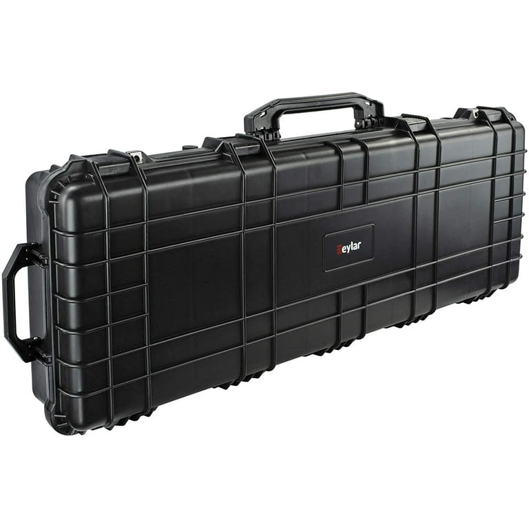 Eylar 53in Protective Roller Rifle Case Water and Shock Resistant w/ Foam,  Black 