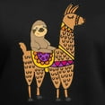 thumbnail image 3 of CafePress - Cute Sloth Riding Llama - Women's V-Neck Dark T-Shirt, 3 of 4