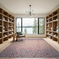 thumbnail image 2 of ODIKA 9'x12' Washable Area Rug Non-Shedding, Easy Care Confetti Pink Clusters Whimsical Stars Ombre Gradient Watercolor Large Flowing for Master Suite, California King, Under Bed, 2 of 7