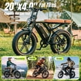 thumbnail image 3 of Electric Bike for Adults, 20"x4.0 Fat Tire E-Mountain Bicycle (Age 18+), 750W Motor 48V 15Ah Removable Battery 20 mph E-Bike, Tested to UL2849 Standard by SGS, 3 of 11