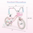 thumbnail image 3 of Gymax 14'' Kids Bike w/Training Wheels Hand Coaster Brakes Adjustable Seat Handlebar, 3 of 10