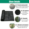 thumbnail image 4 of Garden Weed Barrier Landscape Fabric Durable & Weed Block Gardening Mat, Commercial Ground Cover Eco-Friendly,Easy Setup, Superior Weed Control, 4 of 8