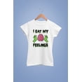 thumbnail image 5 of Halloween I Eat My Feelings Zombie Brain Women's Juniors Soft T Shirt, 5 of 5