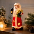thumbnail image 6 of Fufafayo Christmas Santa Claus Figurine with Light, Lighted Resin Santa Statue, Star Cutout Light Up Santa Tabletop Ornament for Christmas Mantel Shelf Home Decor, 6 of 7