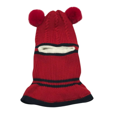 

Childrens hair accessories Autumn And Winter Children s Knitting Bib Hat Wool Ball Suit Imitation Raccoon Dog Wool Ball Knitting Hat Plush Baby Bib CHMORA