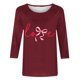 thumbnail image 5 of RKSTN Valentines Gift 3/4 Length Sleeve Womens Tops Oversized Crewneck Valentine Day Loves Heart Graphic Print Short Sleeve T Shirt Womens Casual Plus Size Round Neck Three Quarter Sleeve Tee Shirt, 5 of 6