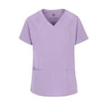 thumbnail image 2 of Natural Uniforms Women's Scrub Set Cool 4-Way Stretch Jogger Medical Scrub Set (Lavender, Large), 2 of 5