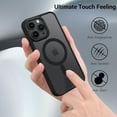 thumbnail image 6 of for iPhone 15 Pro Case, 15 Pro Phone Case [Compatible with Magafe] [Military Grade Protection] Magnetic Shockproof Translucent Matte Slim Protective Case Cover for iPhone 15 Pro 6.1"-Black, 6 of 14