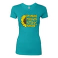 thumbnail image 2 of Wild Bobby, I'm Sunshine Mixed With A Little Hurricane , Inspirational/Christian, Women Slim Fit Junior Tee, Tahiti Blue, Small, 2 of 5