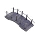 thumbnail image 5 of Puente de arco de madera para casa de muñecas, miniaturas, jardín de hadas, artesanía, microescena, accesorio Gris, 5 of 9