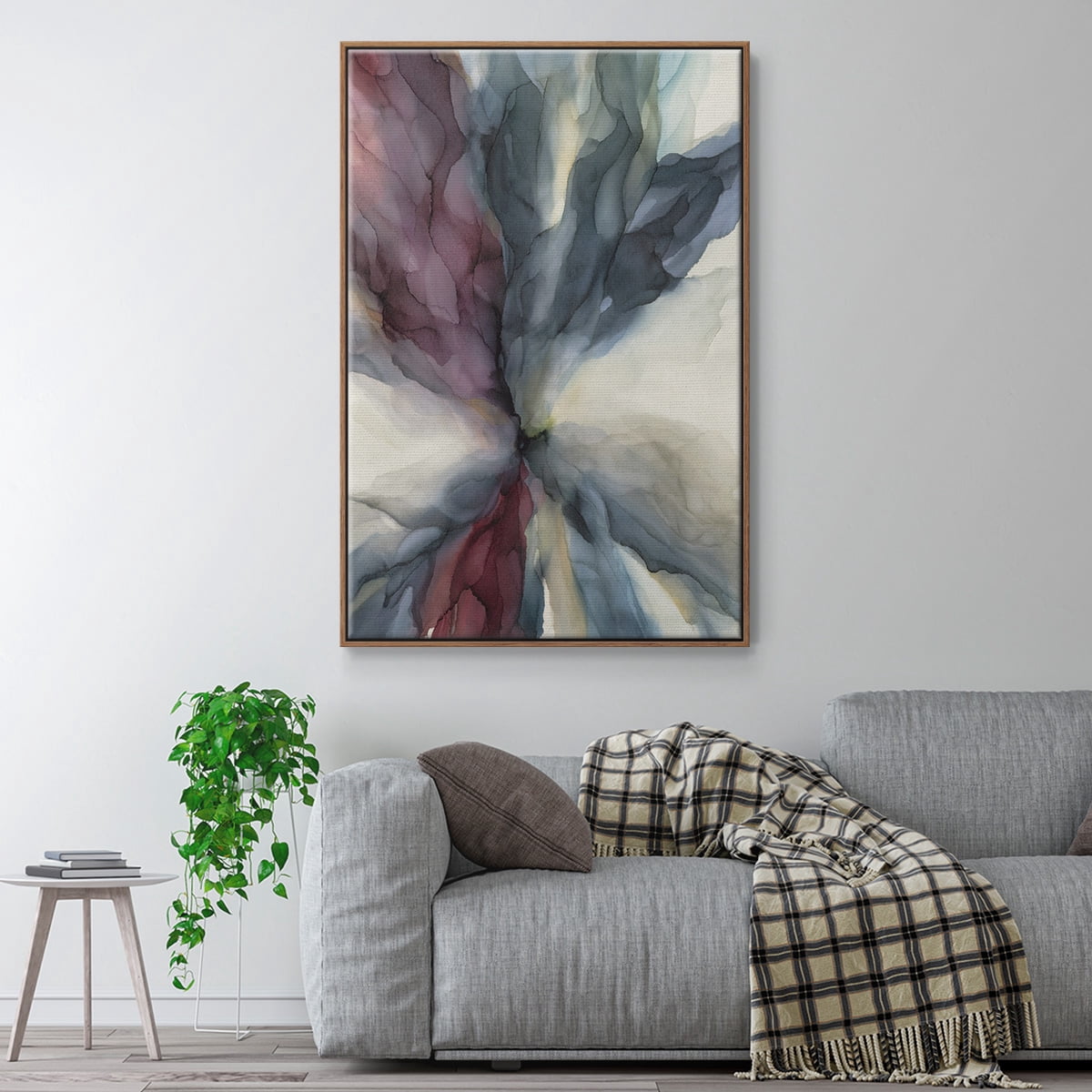 Untitled Framed Premium Gallery Wrapped Canvas - Ready to Hang - 17 x 25 - Walnut Floating Frame