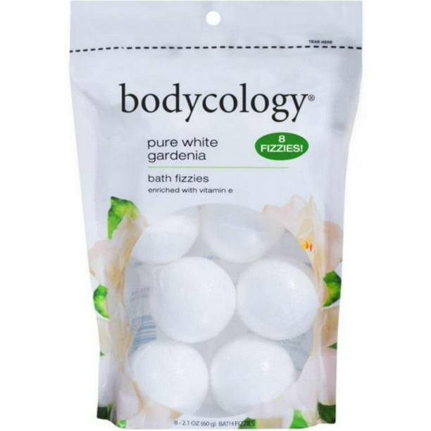 Bodycology Pure White Gardenia Bath Fizzies 2.1 oz (Pack of 2