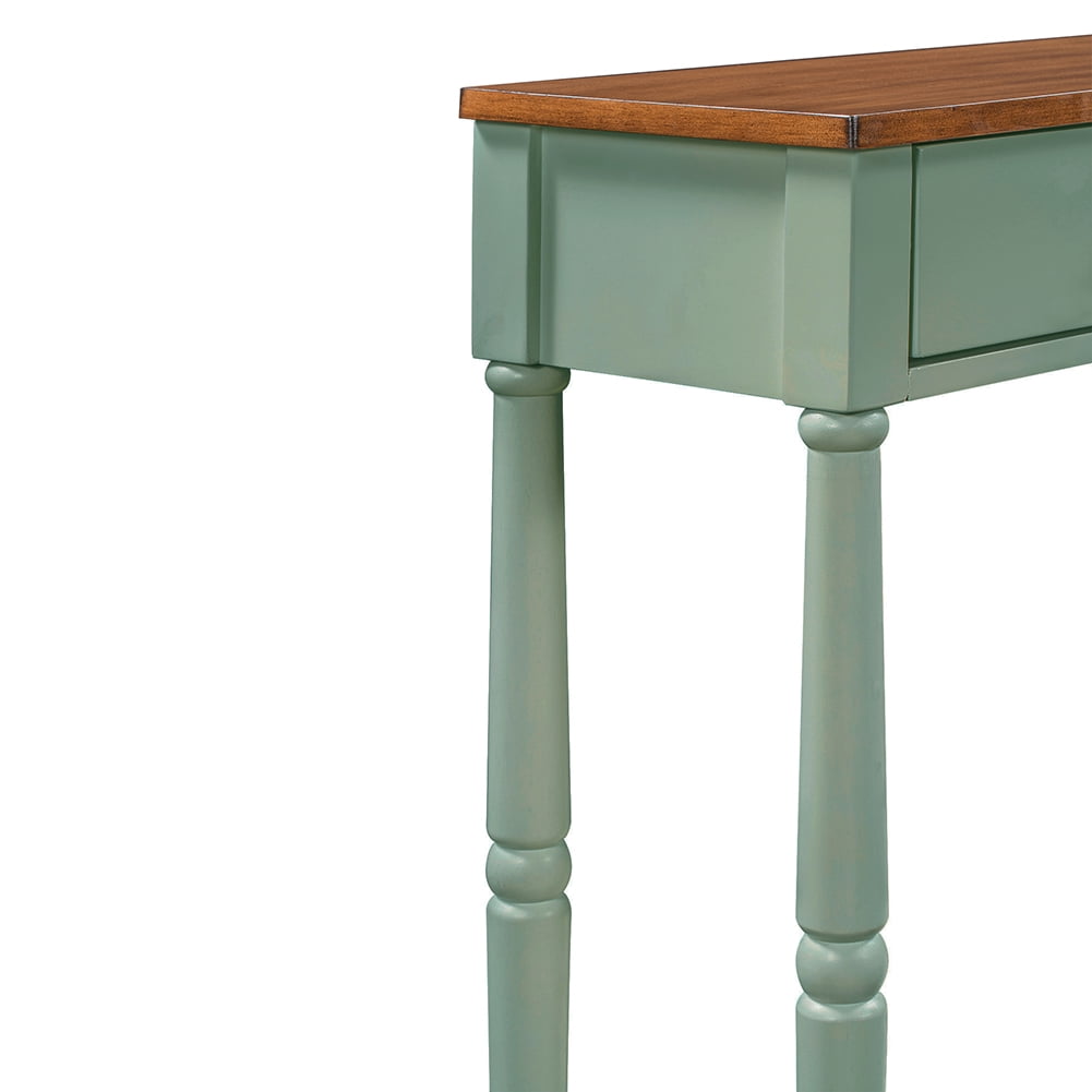 Lowestbest Console Table Entry Table, Wood Entryway Table with Storage Shelf and Drawer (Green) Lowestbest Console Table Entry Table, Wood Entryway Table with Storage Shelf and Drawer (Green)