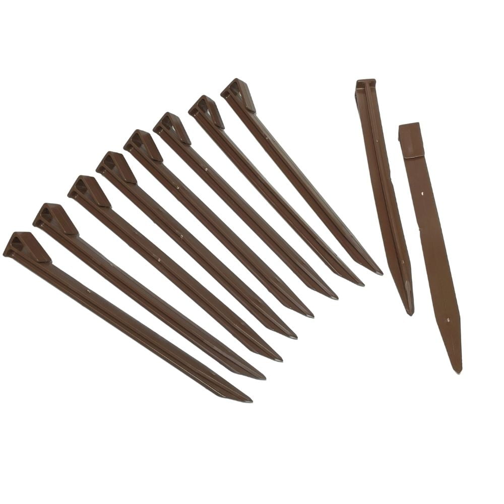 Master Mark Plastics 99310 Terrace Board 10 Inch 10 Pack Brown Stakes, 