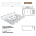 thumbnail image 5 of CATLK 31" Bathroom Vanity Top with Ceramic Undermount Sink & Backsplash,Carrara White Sintered Stone Counter Top, 3 Holes Vanity Sink Top,White, 5 of 9