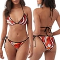 thumbnail image 3 of Balery Red Sun Flame Fox Pijama Estampado Bikini de Dos Piezas para Mujer - Conjunto de Bikini Ajustable Sexy y Cómodo para Playa, 3 of 6