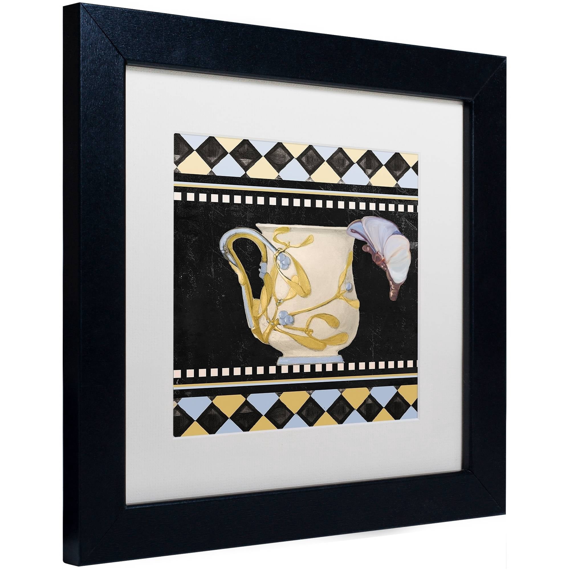 Trademark Fine Art "Bistro Nouveau I" Canvas Art by Color Bakery White Matte, Black Frame