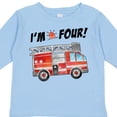 thumbnail image 4 of Inktastic I'm 4 Fire Truck 4th Birthday Boys or Girls Long Sleeve Toddler T-Shirt, 4 of 5