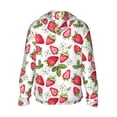 thumbnail image 3 of Uemuo Strawberry1 Pattern Women's Full Zip UPF 50+ Sun Protection Hoodie Jacket Long Sleeve Sun Shirt Hiking Outdoor Performance with Pockets-, 3 of 9