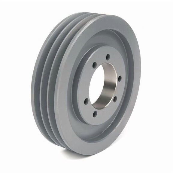 1/2 in to 2-1/2 in Quick Detachable Bushed Bore 3 Groove V-Belt Pulley 8 in OD