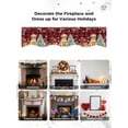 thumbnail image 6 of Christmas Dog Fireplace Mantle Scarf, Xmas Tree Poinsettia Botanical Red Buffalo Plaid Mantel Cover Table Runner for Home Living Room Door Window, Indoor Outdoor Holiday Party Decor 17" x 90", 6 of 6