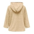 thumbnail image 3 of Shakumy Bed Jackets Women Casual Fashion Thick Solid Color Knit Cardigan Sleeve Sweater Jacket Coat Coat Khaki Small, 3 of 5