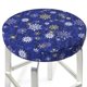 thumbnail image 3 of Disketp Golden Snowflakes Royal Blue Funda Redonda para Taburete, Funda de Cojín para Silla de Bar Suave y Elástica-12 inch, 3 of 7