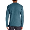 thumbnail image 3 of DYMADE Men Spring Classic Long Sleeve Buttons Henley T-Shirt Tops, 3 of 3